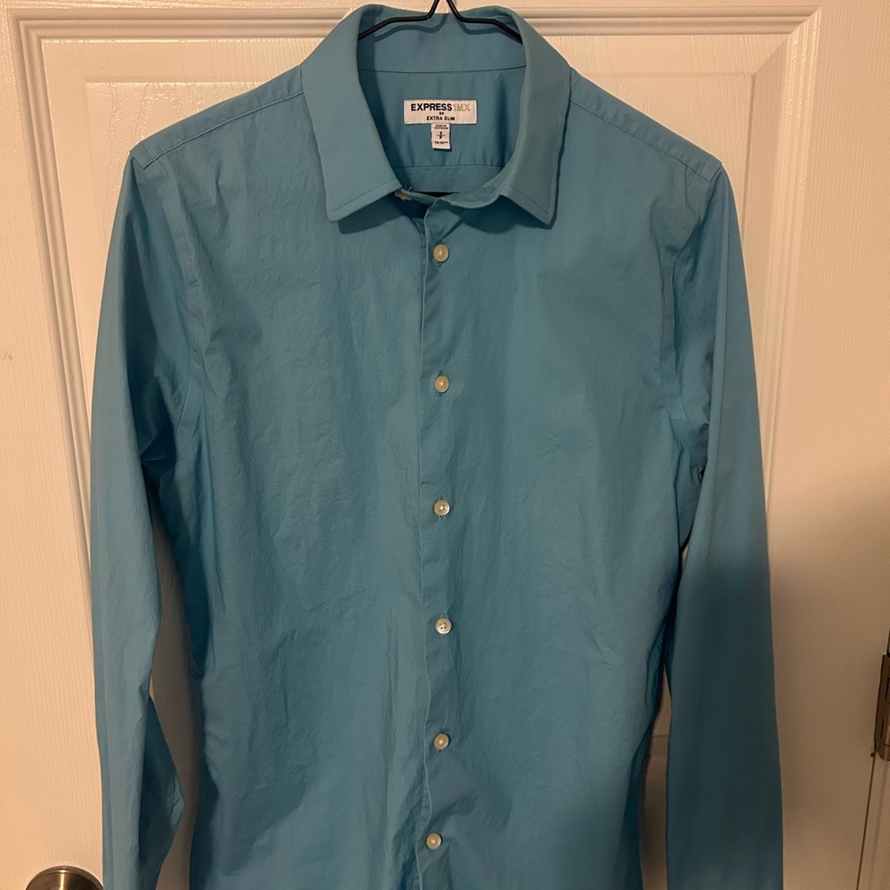 Express Men's Blue Shirt(2)